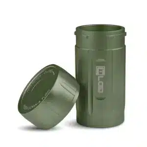 Canniloq TXD120GN Airtight Storage Jar and Smell Proof Container Keeps Herbs Fresh for Months, Green Body, Green Cap